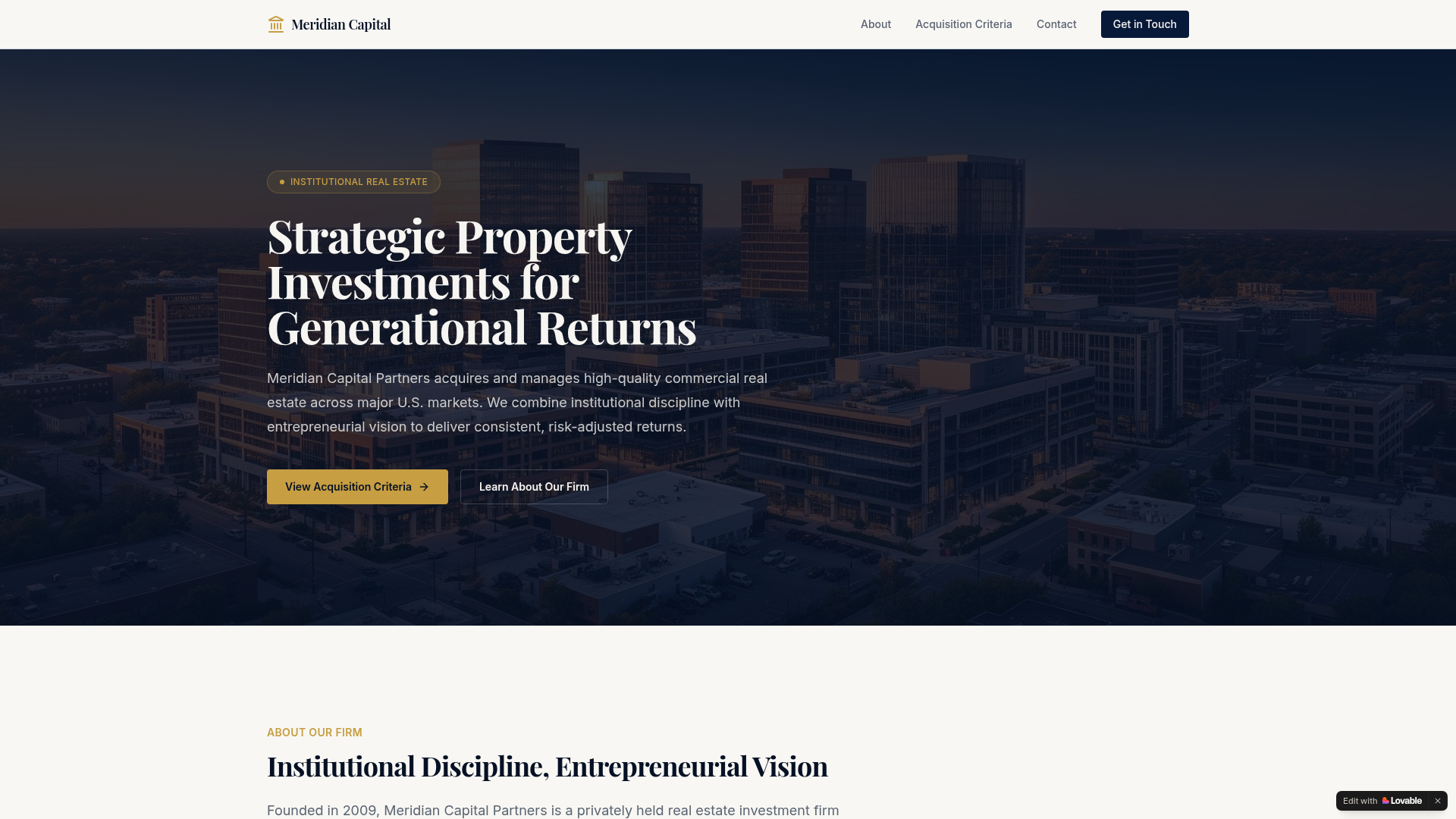 Institutional Real Estate